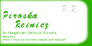 piroska reinicz business card